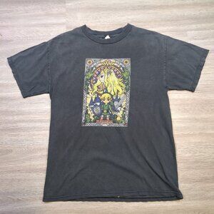 Legend of Zelda Wind Waker Stained Glass Size Medium T Shirt Distressed Y2k